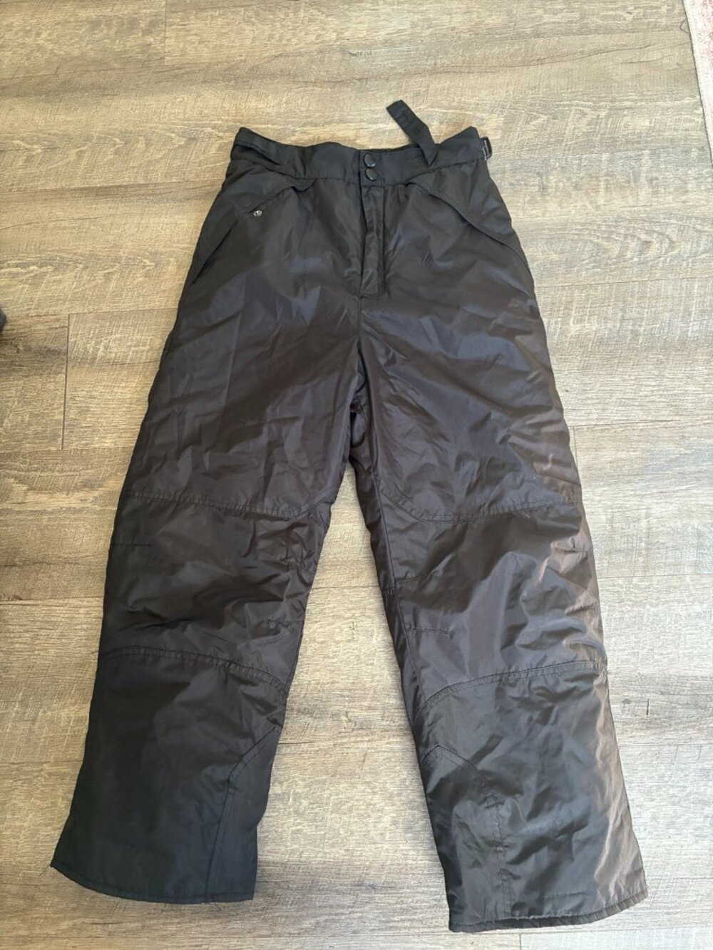 Black Insulated Snow Pants